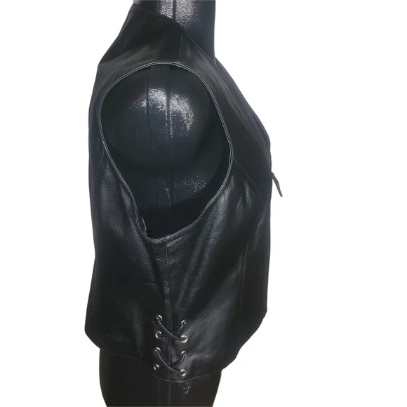 Wilsons Leather Black Vest - Picture 3 of 6